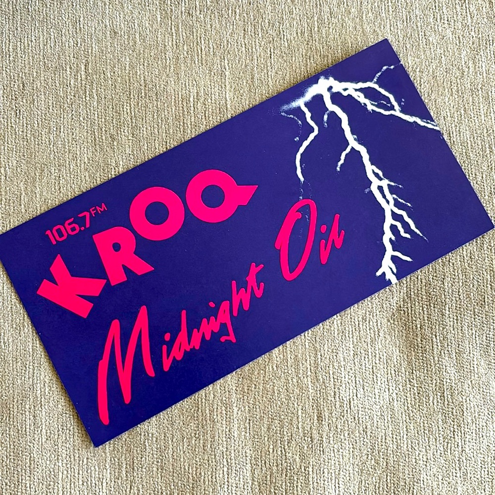 Vintage Kroq 106.7 Midnight Oil Sticker